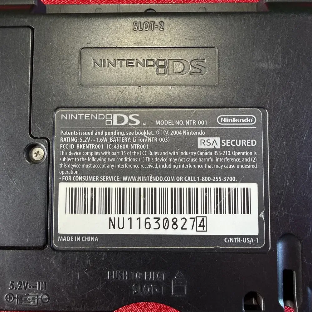Nintendo DS Original NTR-001 Blue Handheld Console
